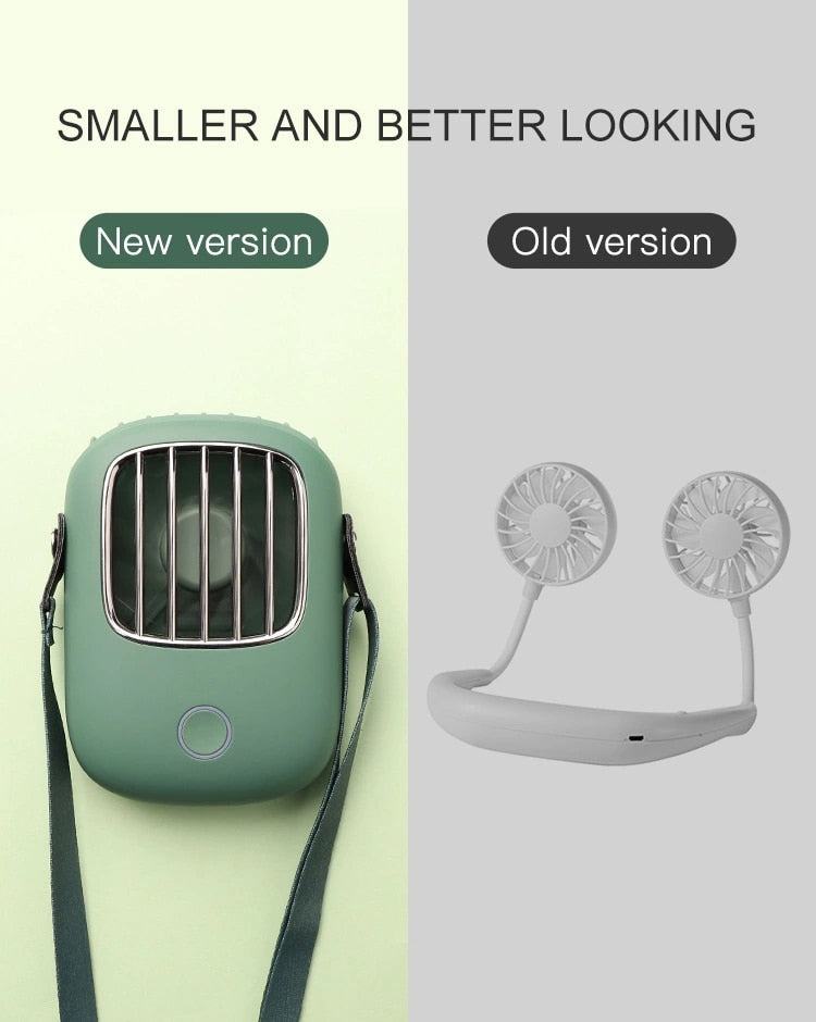 Neck Fan Portable Mini Usb Fan 5V Air Cooler Rechargeable