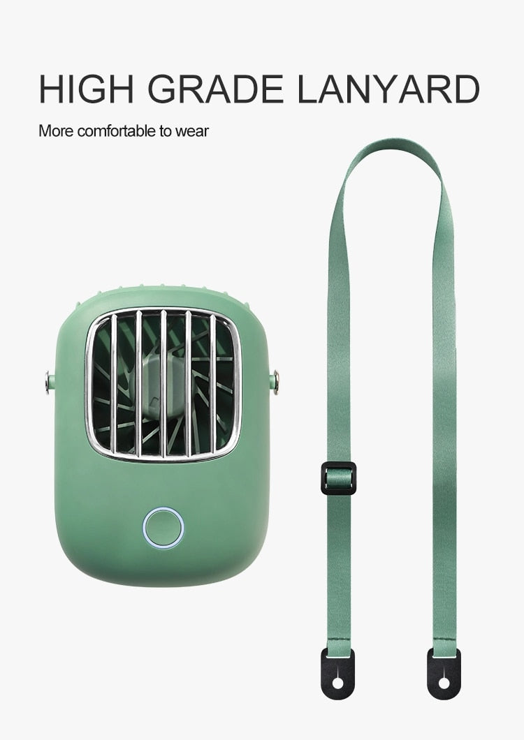 Neck Fan Portable Mini Usb Fan 5V Air Cooler Rechargeable