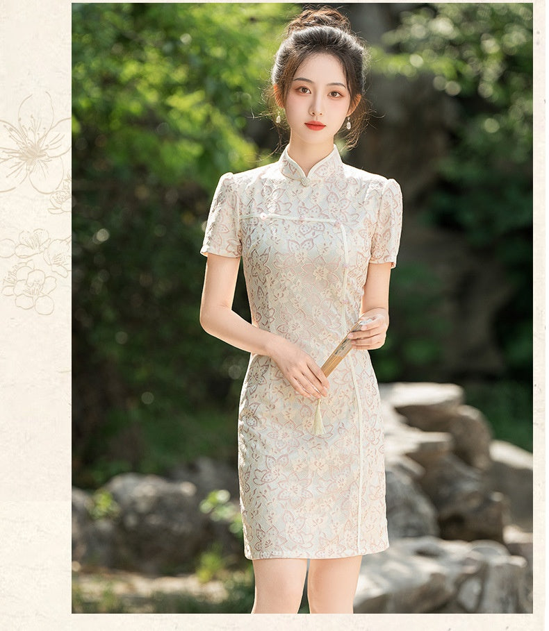 Short Lace Cheongsam, Women&