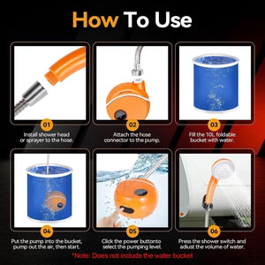 Portable Electric Instant Water Heater Shower Head