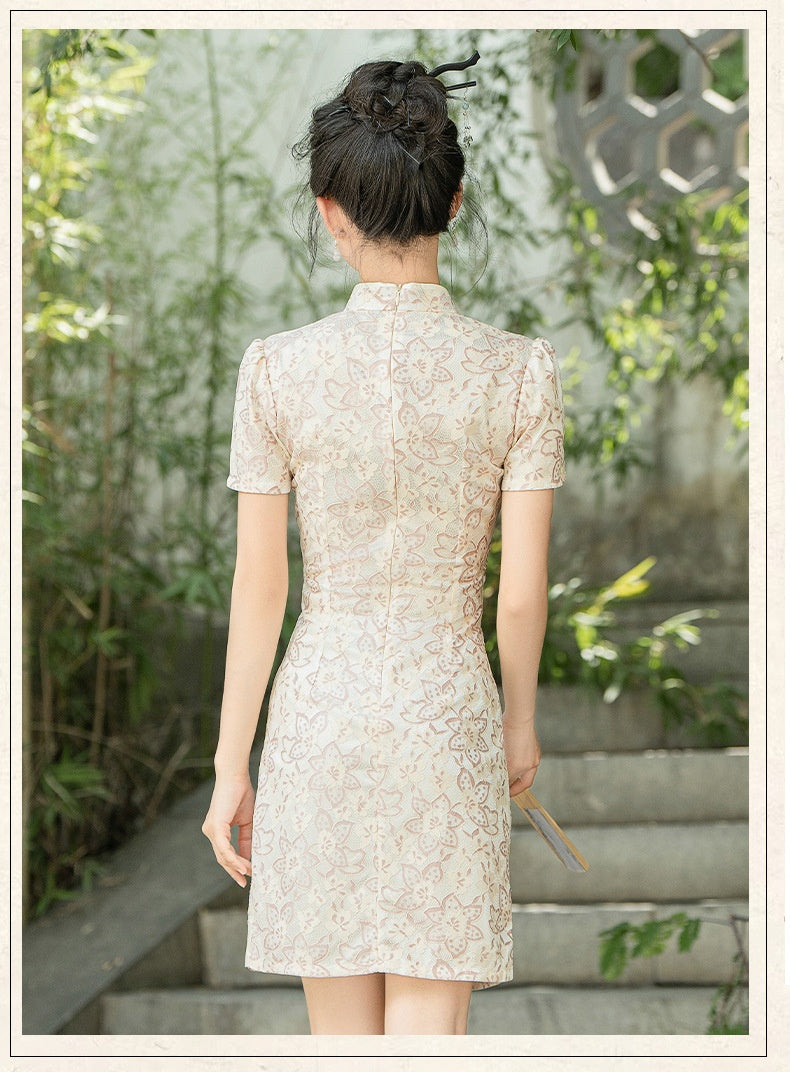Short Lace Cheongsam, Women&