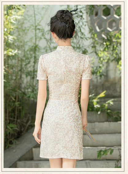 Short Lace Cheongsam, Women&