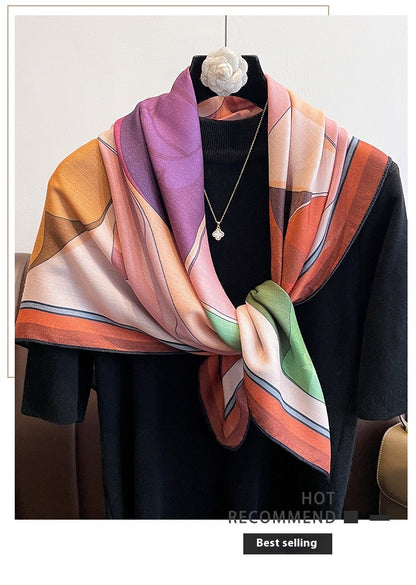 Printing Color Contrast Double-sided Kerchief