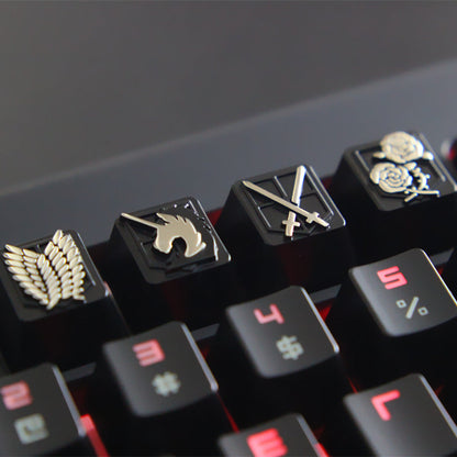 Embossed Zinc-Aluminum Alloy Metal Keycap Mechanical Keyboard Height zam