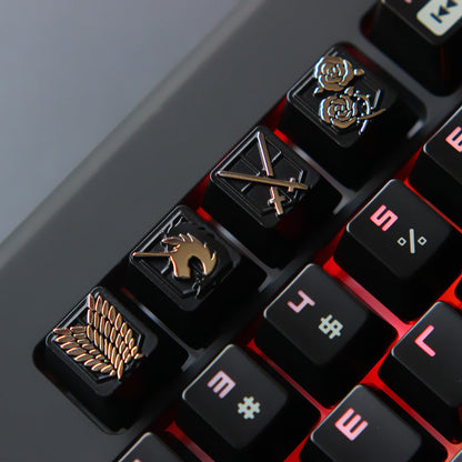 Embossed Zinc-Aluminum Alloy Metal Keycap Mechanical Keyboard Height zam