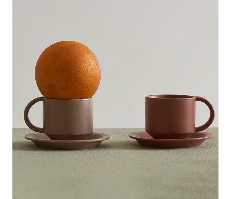 Velvet Ceramic Coffee Mug With Tray zam