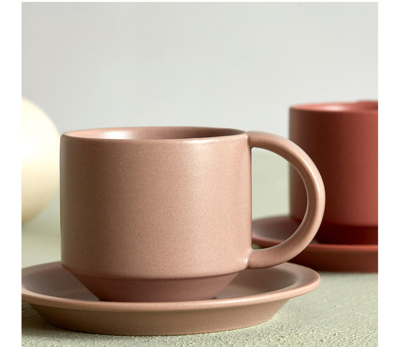 Velvet Ceramic Coffee Mug With Tray zam