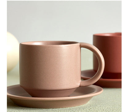 Velvet Ceramic Coffee Mug With Tray zam