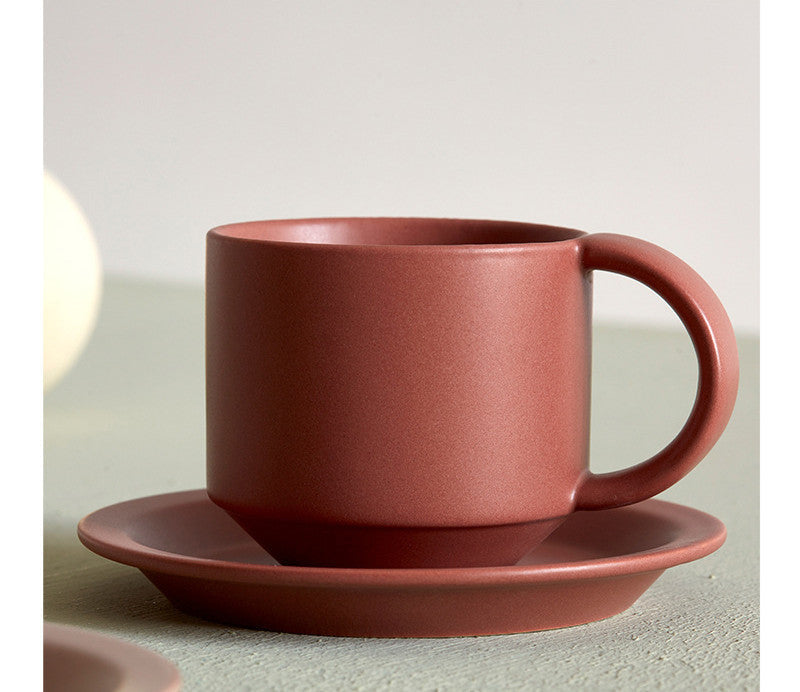 Velvet Ceramic Coffee Mug With Tray zam