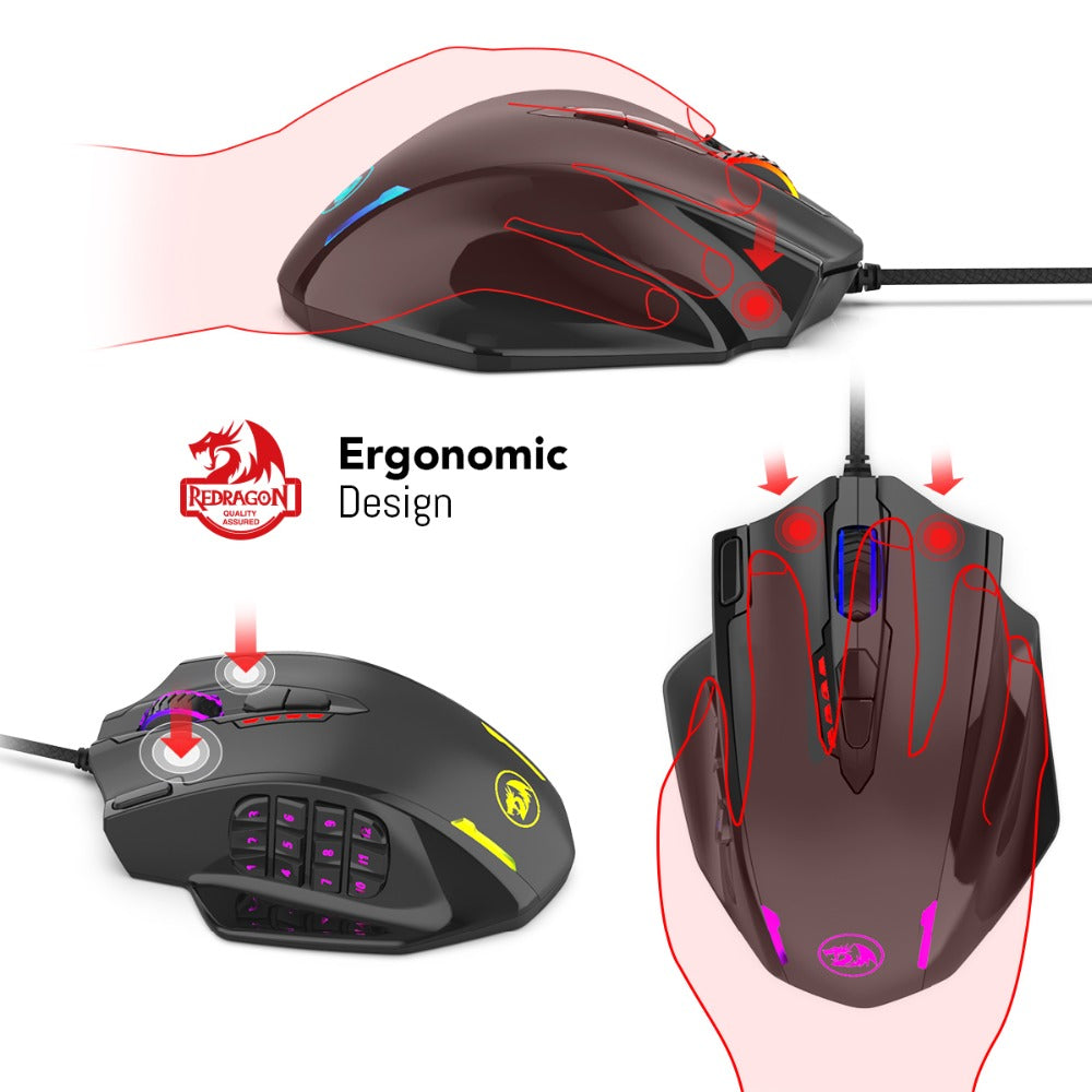 Red Dragon M908 One-Hander Macro Defines Mouse zam