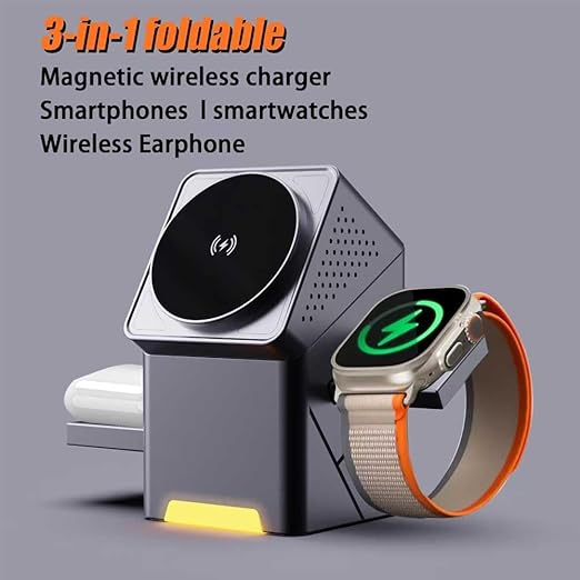 Magnetic Pop-up Design Wireless Charger 3-in-1