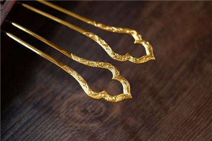 Gold-plated Vintage U-shaped Hairpin