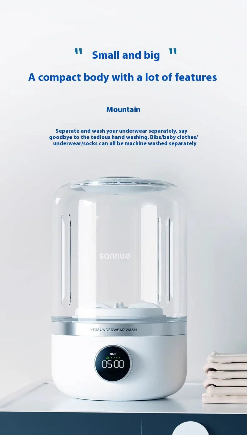 Mini Rechargeable Washing Machine Underwear Travel Portable zam
