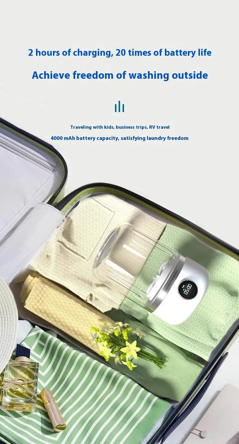 Mini Rechargeable Washing Machine Underwear Travel Portable zam