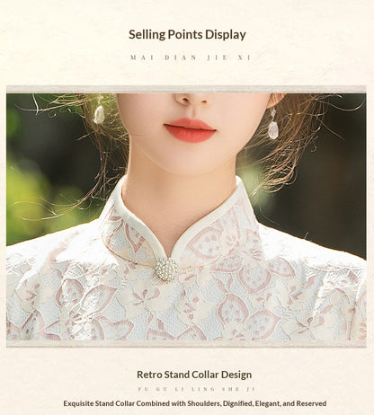 Short Lace Cheongsam, Women&