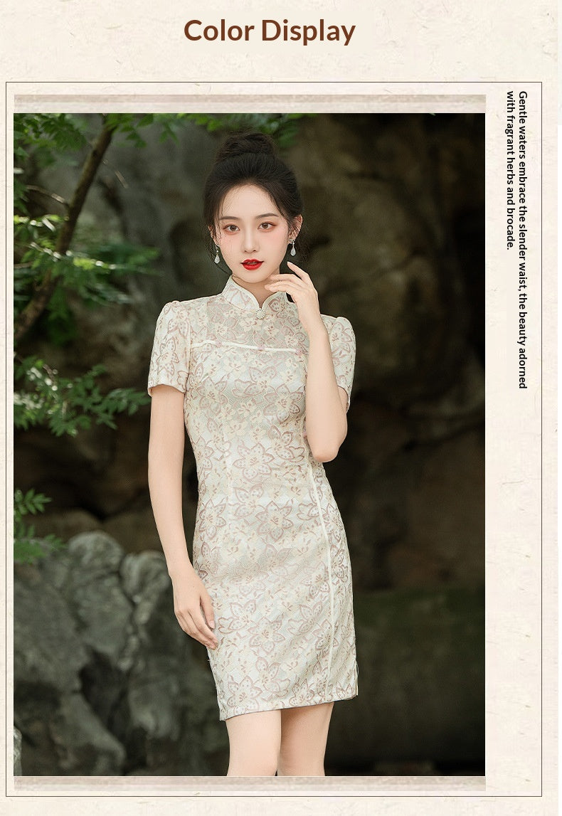 Short Lace Cheongsam, Women&