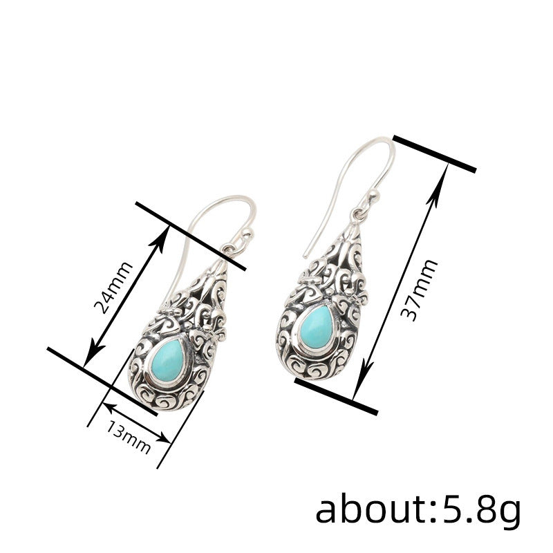 Retro Drop Earrings For Women With A Water-drop Design