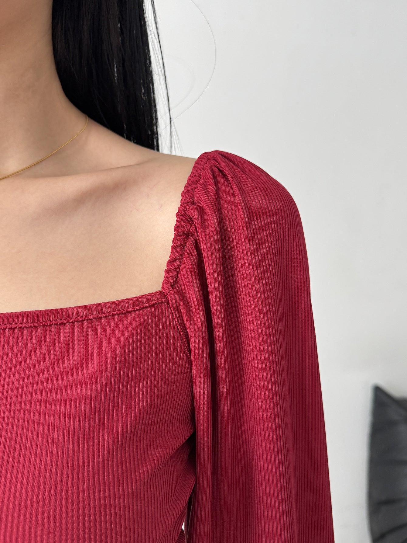 Elegant Casual Autumnwinter Dress With Long Sleeves