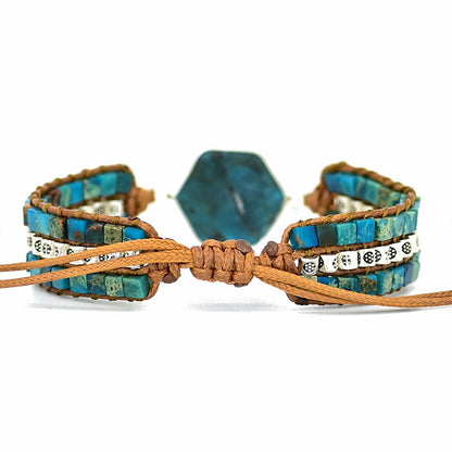 Ximia Bracelet With Natural Stone Cube Chain