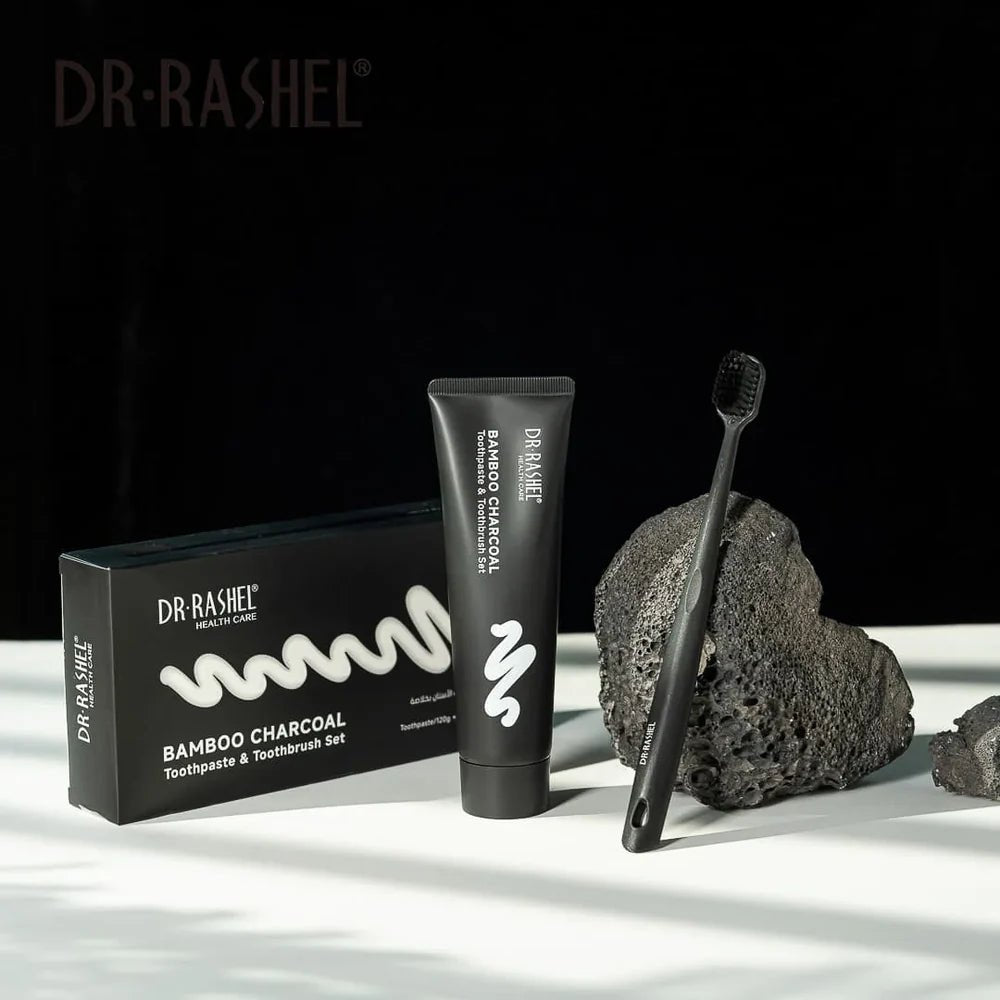 DR·RASHEL - Bamboo Charcoal Toothpaste &amp; Toothbrush Set