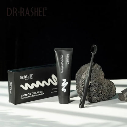 DR·RASHEL - Bamboo Charcoal Toothpaste &amp; Toothbrush Set