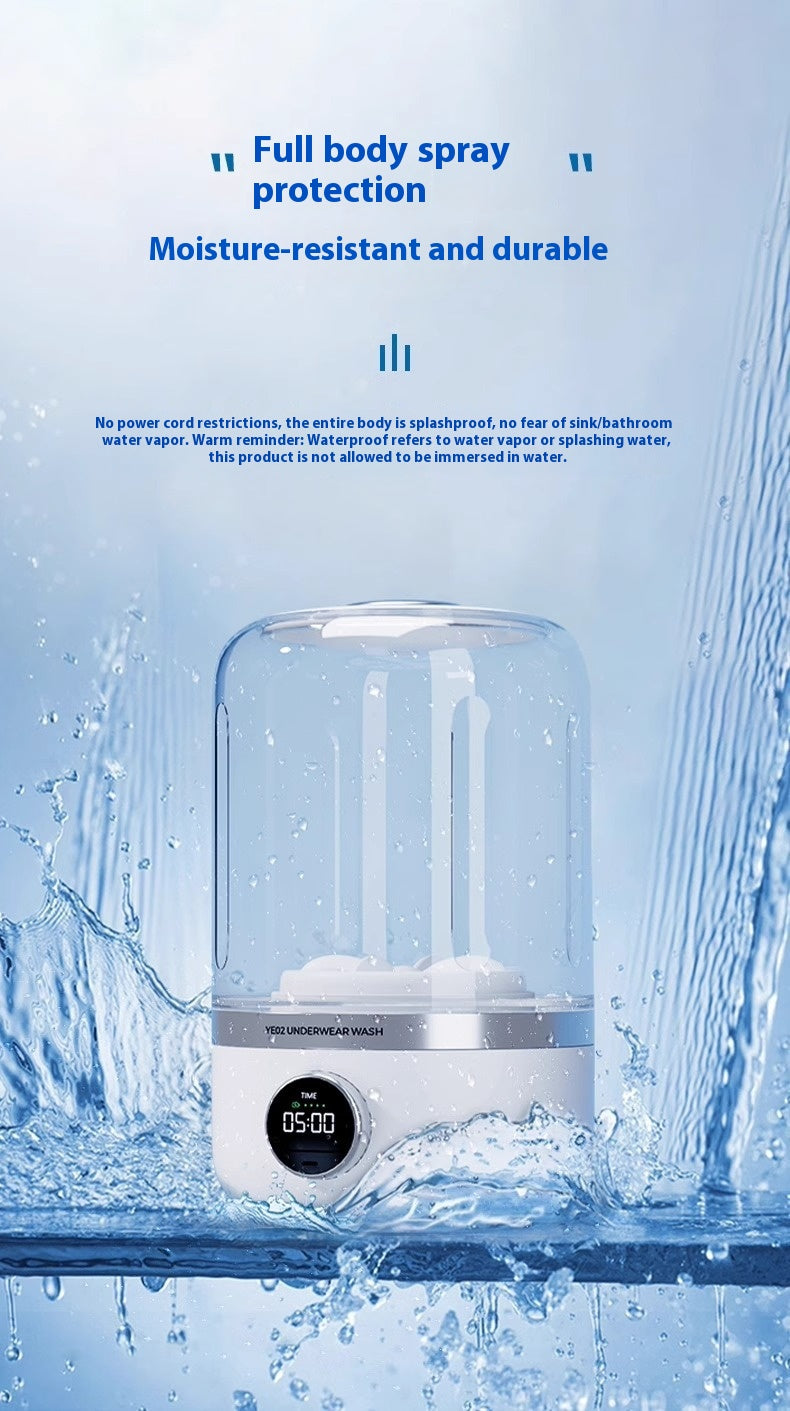 Mini Rechargeable Washing Machine Underwear Travel Portable zam