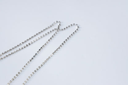 Fashionable And Sexy Slit-back Dress With Diamond-chain