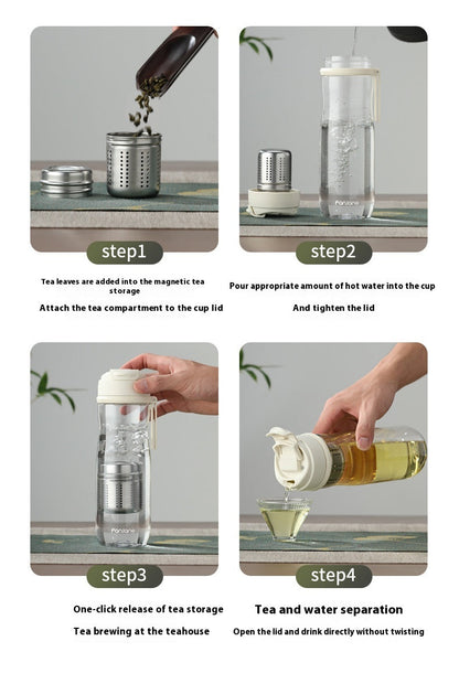 Magnetic Bubble Tea Cup Separates From Tea Water Kitchen zam
