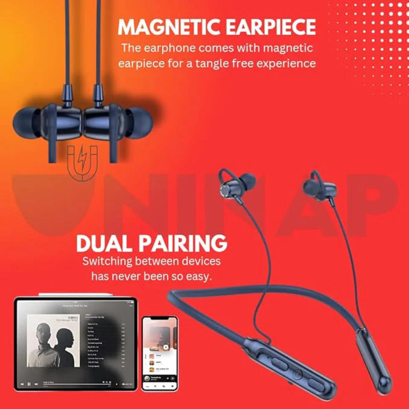 Bluetooth Wireless Neckband Earphones zam