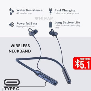 Bluetooth Wireless Neckband Earphones zam