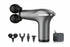 Massage gun with attachments on a white background