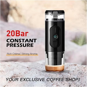 Portable Electric Espresso Coffee Maker – USB Rechargeable Travel Coffee Machine zam