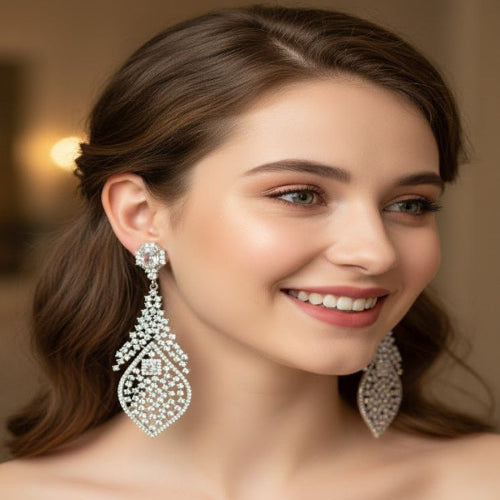 Vintage Floral Lace Earrings